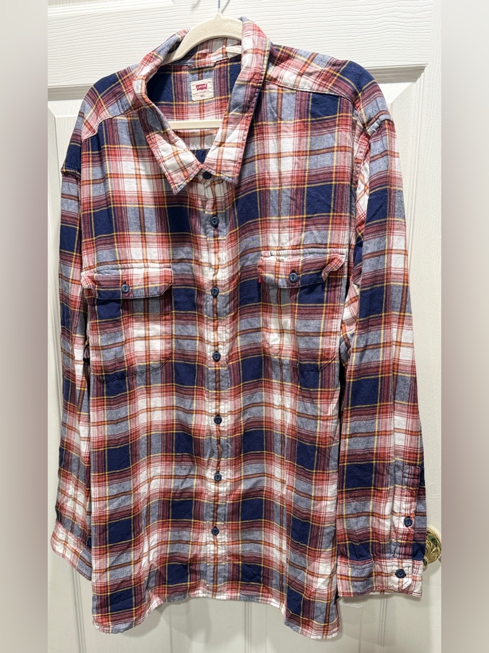 Levi’s Men’s 4XL Plaid Flannel Button Down Shirt NWOT Big & Tall - Picture 2 of 7